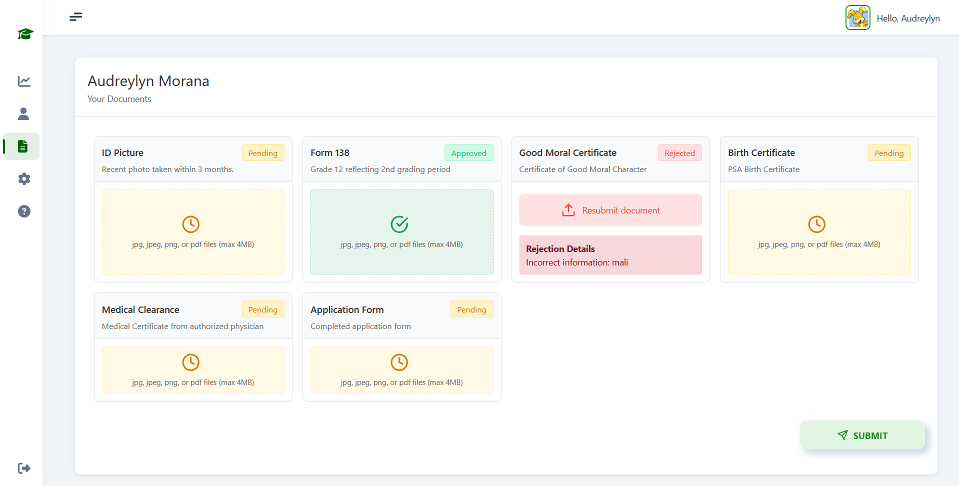 Document Upload Project Screenshot